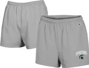 Champion Women's Champion Gray Michigan State Spartans Football Fan High Waist Shorts