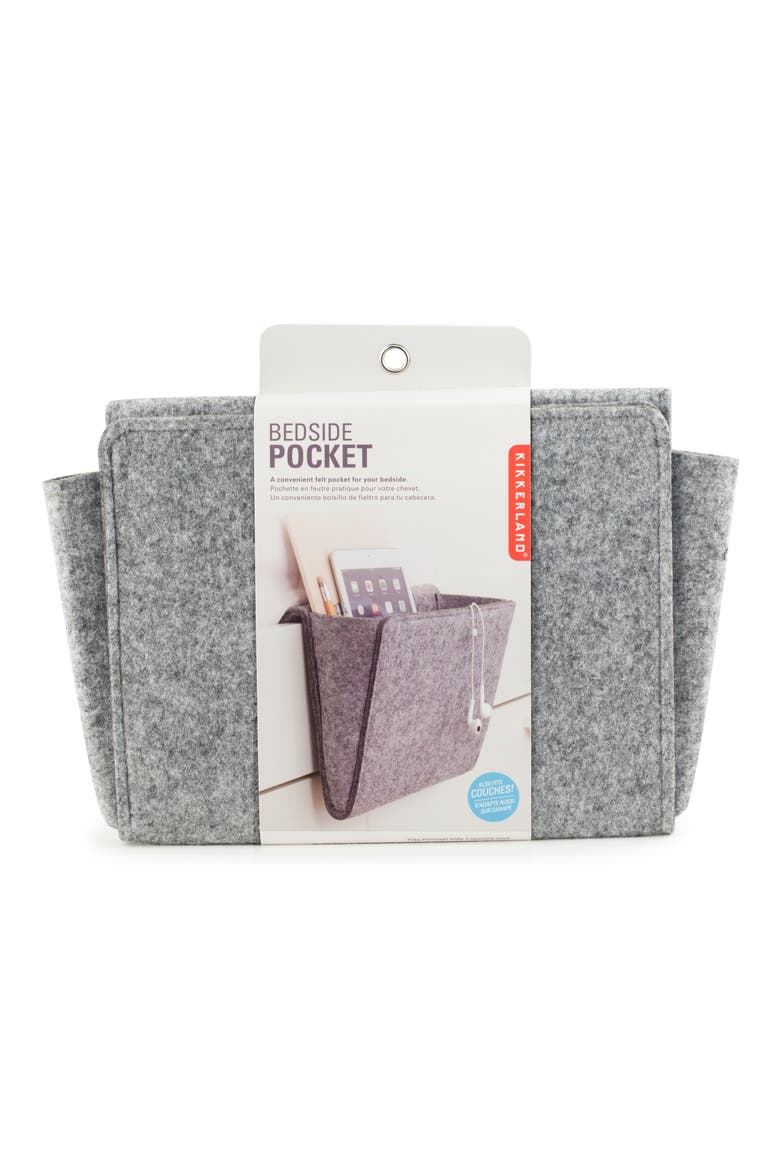 Felt Bedside Caddy, Main, color, GREY