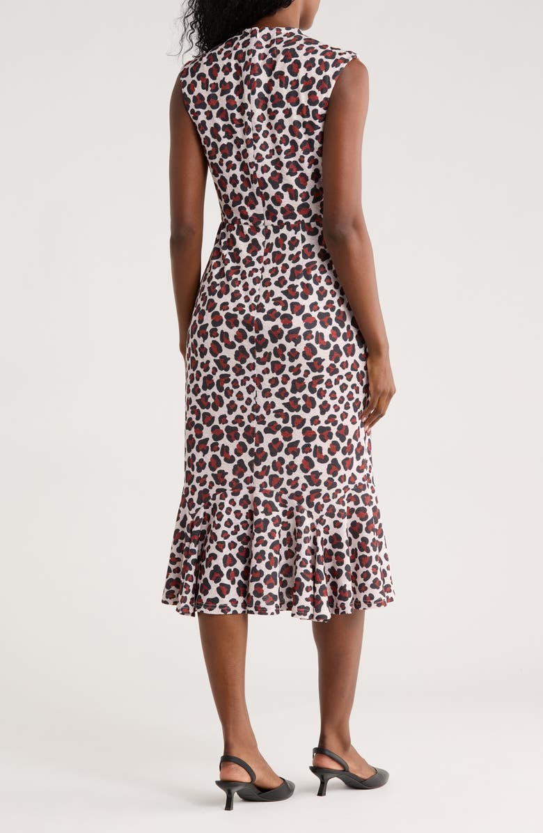 Hutch Kari Midi Dress, Alternate, color, Neutral Intarsia Leopard