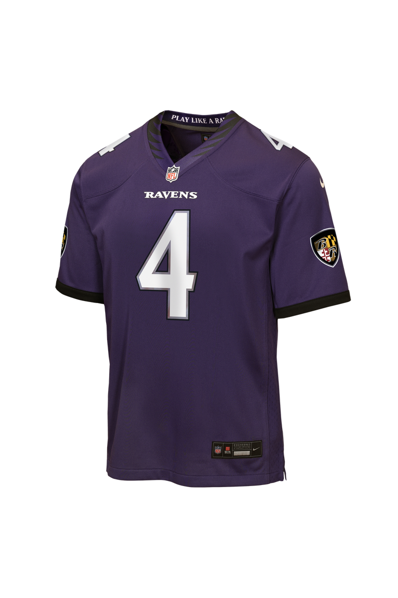 Youth Nike Zay Flowers Purple Baltimore Ravens Game Jersey, Alternate, color, Purple