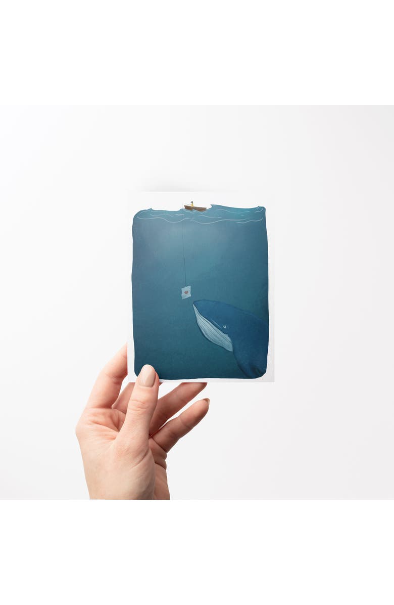 Ramus & Co Love/Friendship Greeting Card Pack (3ct) "Love Note Whale", Alternate, color, Multi-Pack