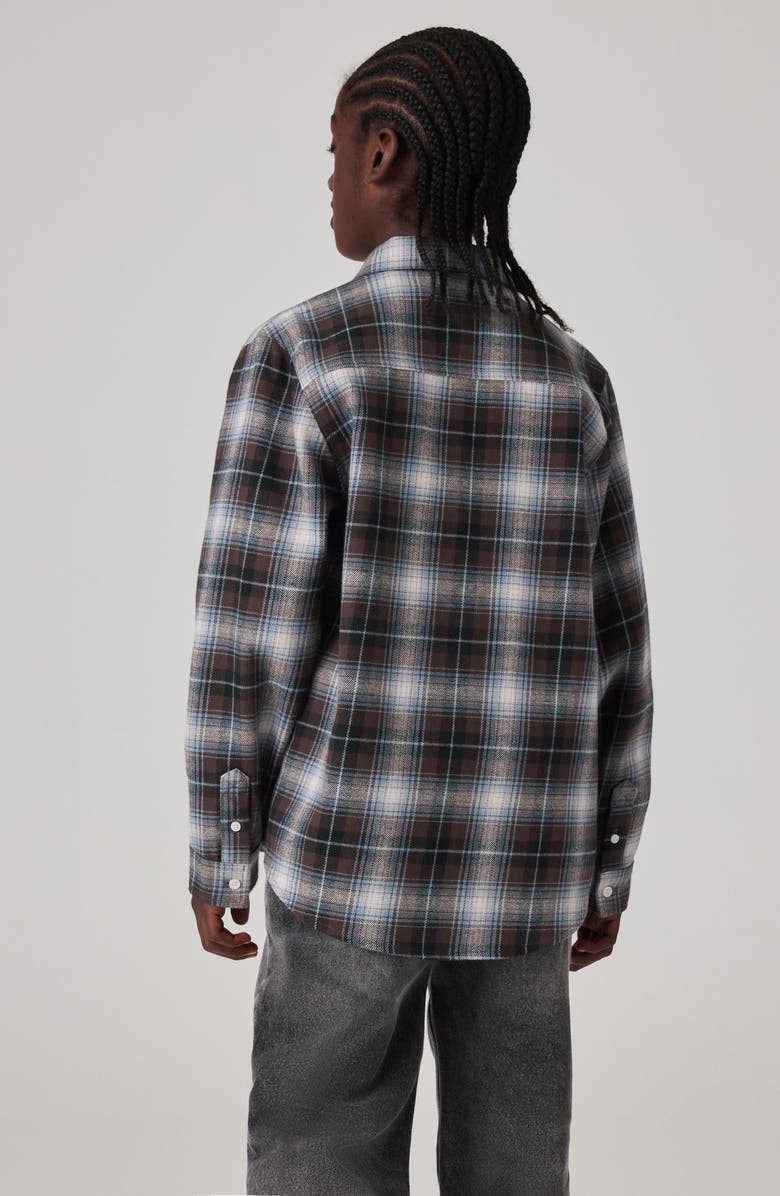 smALLSAINTS by ALLSAINTS Kids' Plaid Long Sleeve Cotton Flannel Button-Up Shirt, Alternate, color, 