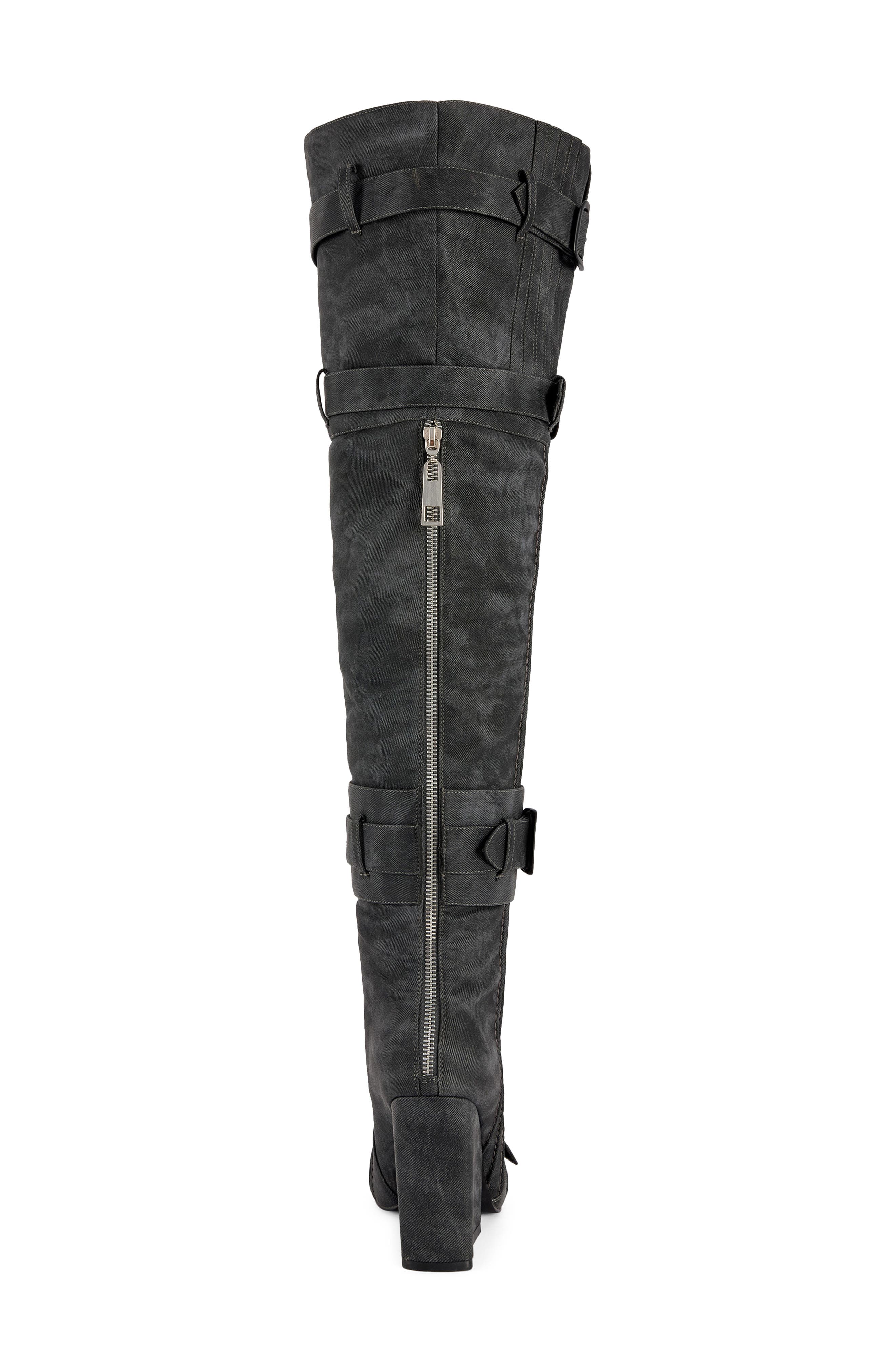 Trillion Over the Knee Wedge Boot, Alternate, color, CHARCOAL