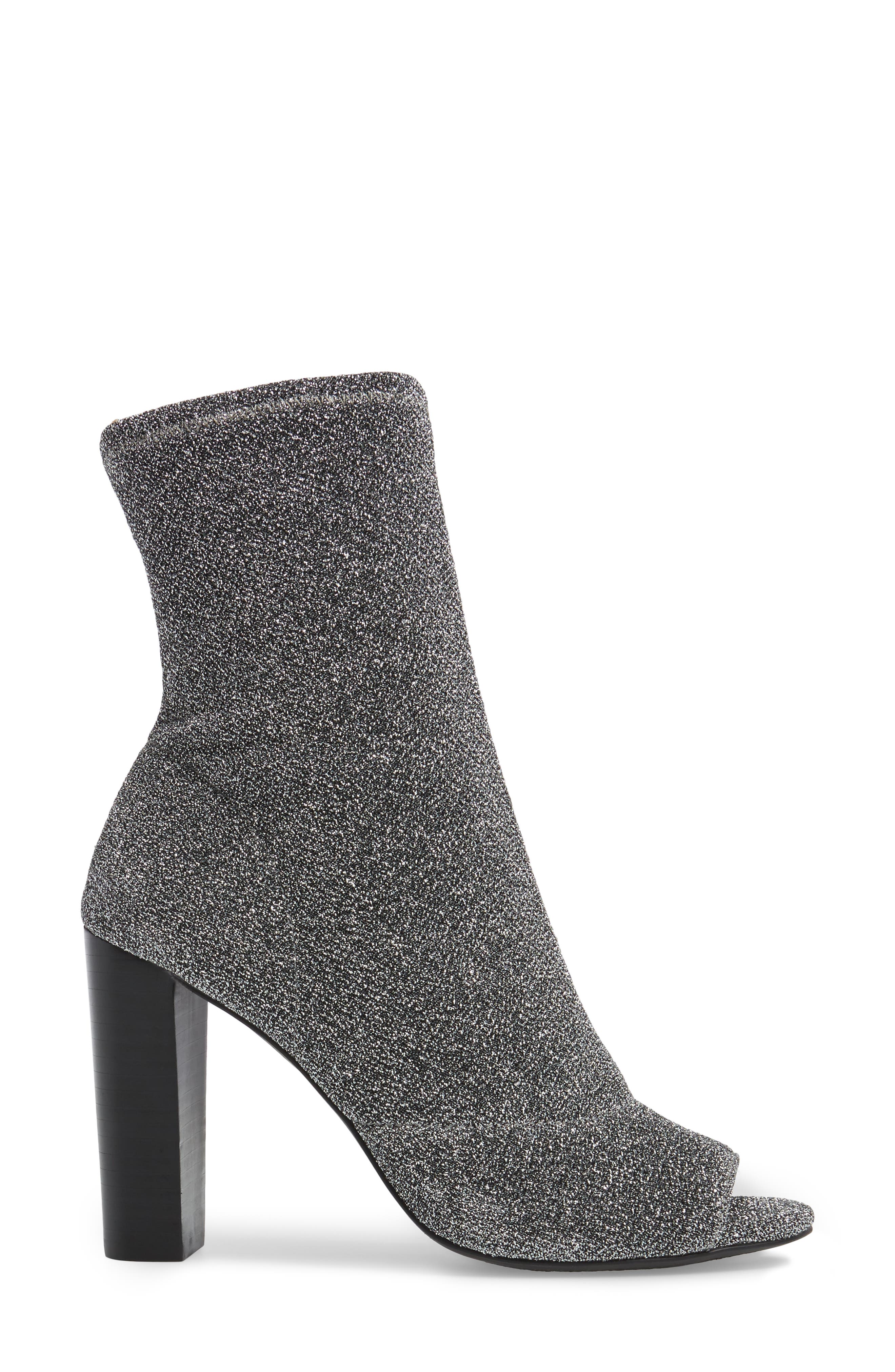 Elara Open-Toe Bootie, Alternate, color, GUNMETAL