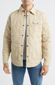 Schott NYC Quilted Down Shirt Jacket