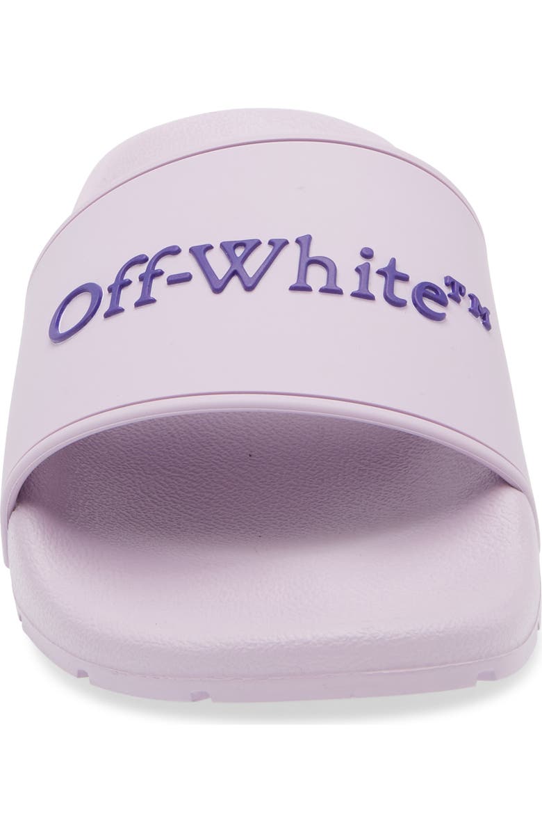 Off-White Bookish Logo Slide Sandal, Alternate, color,