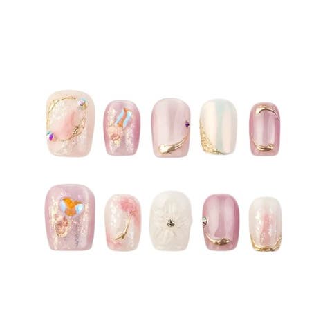 Opal Elegance Short Square - Nail Set