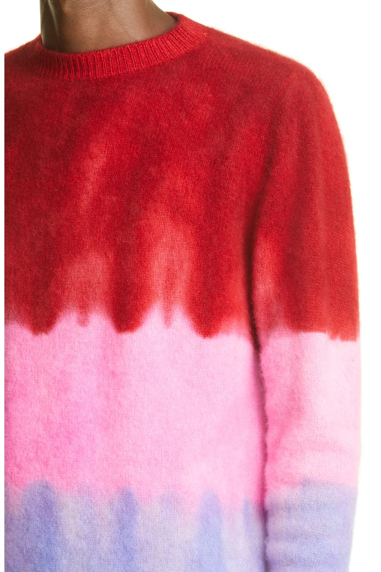 Gradient Cashmere Sweater, Alternate, color, RED/ PINK/ PURPLE