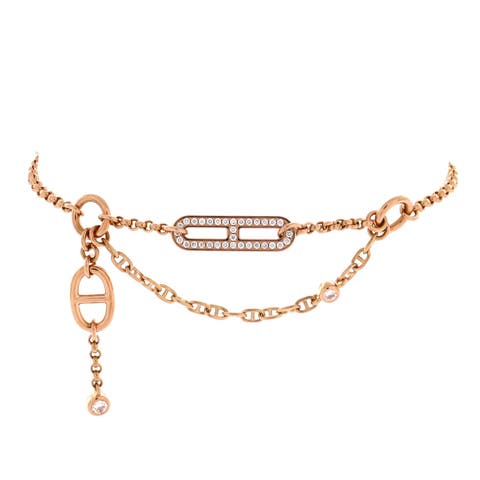 Chaine d'Ancre Chaos Bracelet 18K Rose Gold with Diamonds