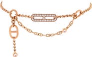 Pre-Owned Hermes Chaine d'Ancre Chaos Bracelet 18K Rose Gold with Diamonds