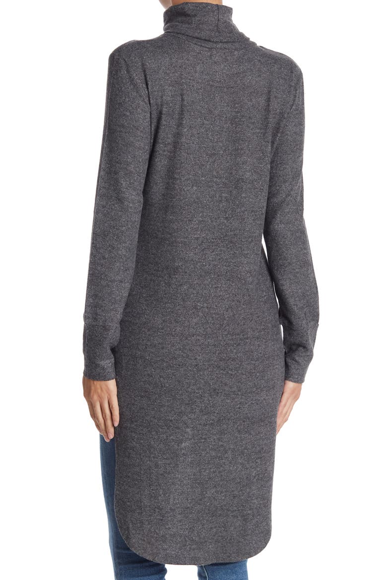 Lion Turtleneck Tunic, Alternate, color, CHARCOAL PRINT 6