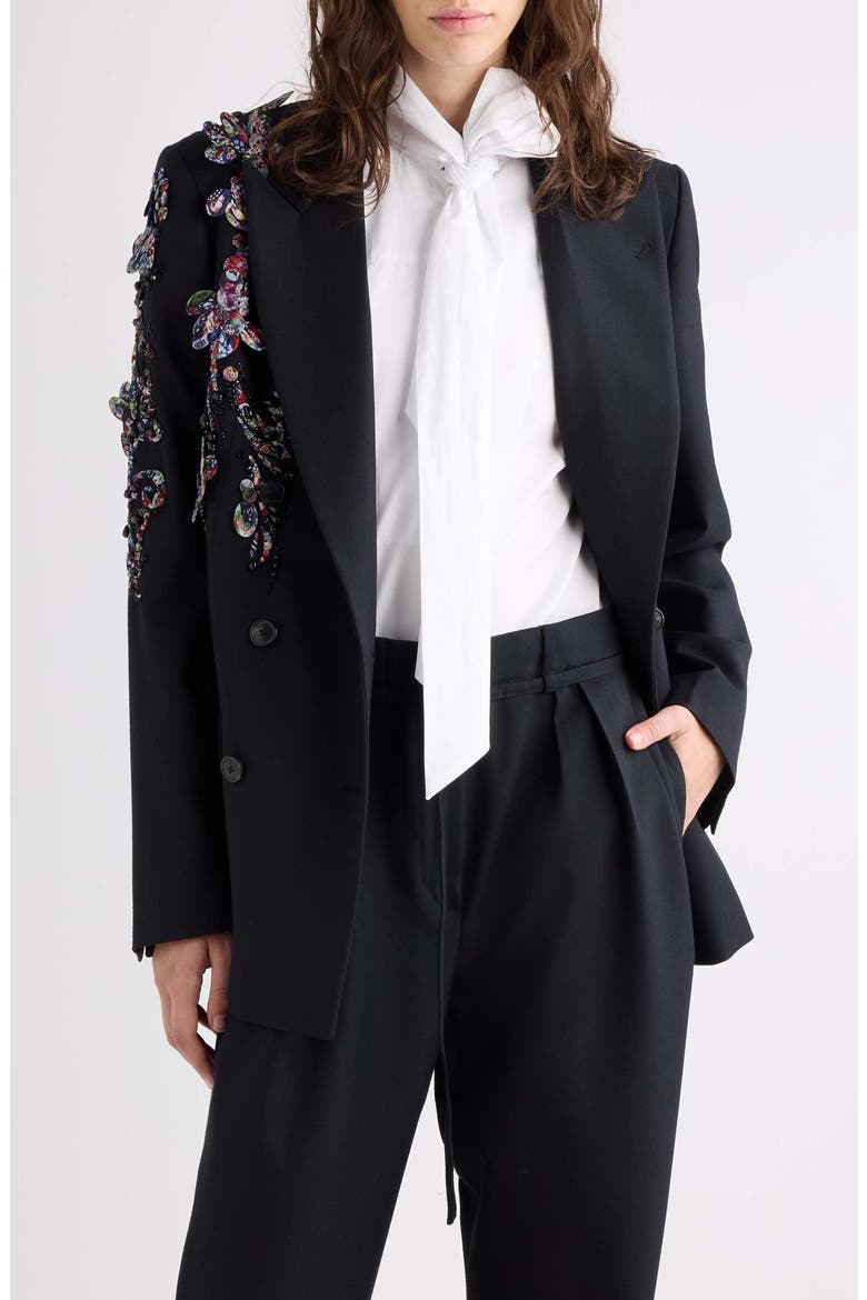 Vonda Embroidered Jacket, Main, color, BLACK