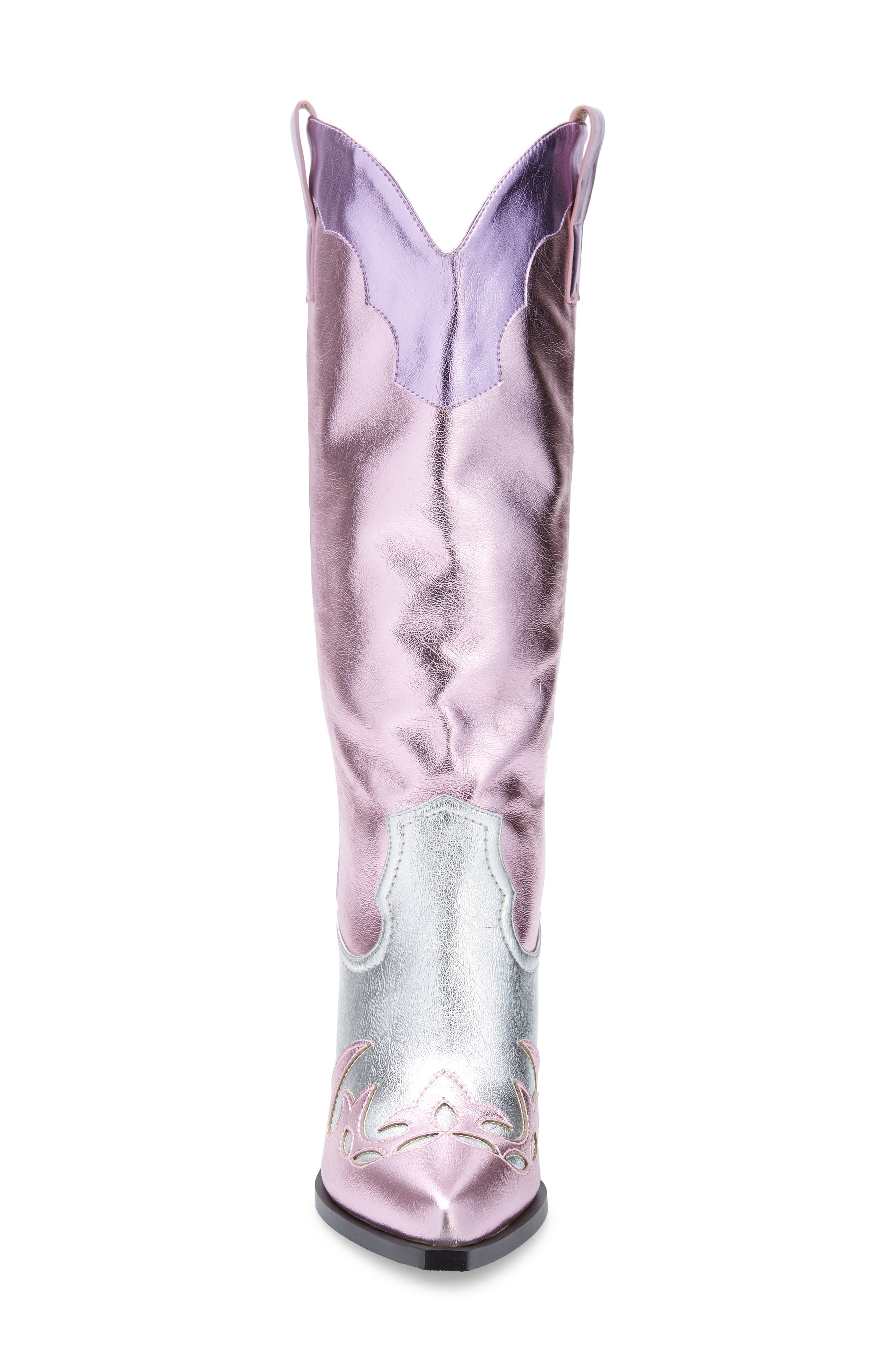 AZALEA WANG Hendrix Knee High Western Boot, Alternate, color, 