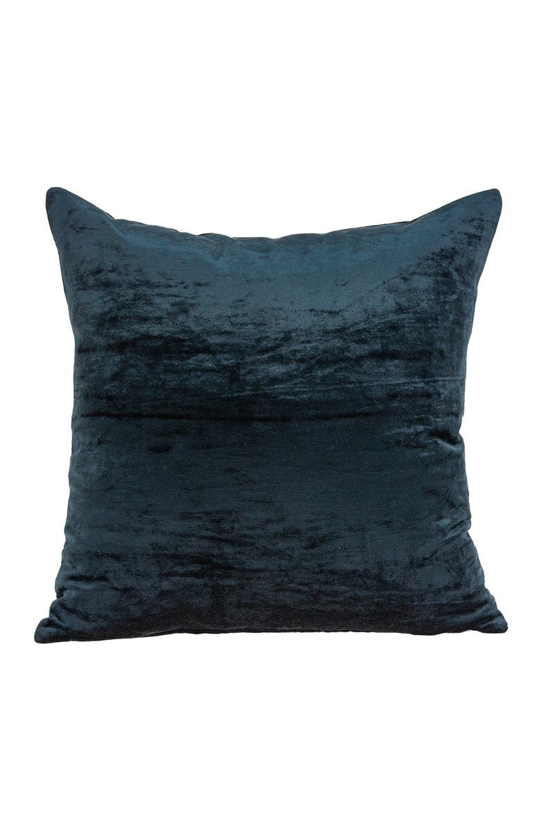 PARKLAND COLLECTION Kyan Transitional Solid Pillow - 18" x 18" - Dark Blue, Main, color, Dark Blue