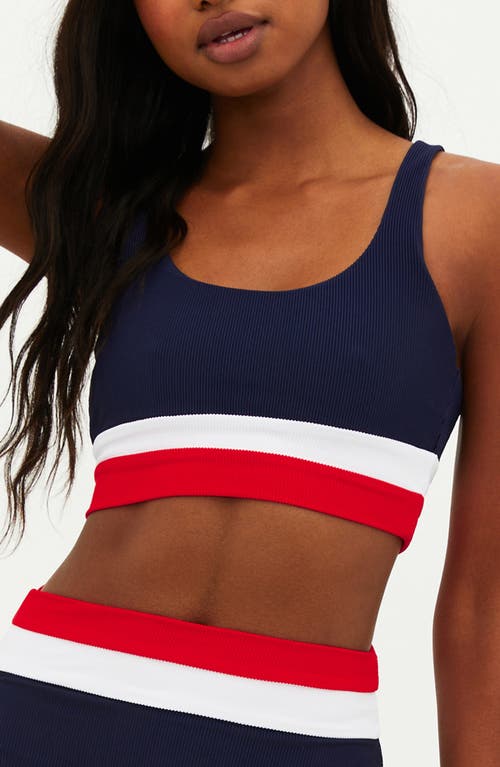BEACH RIOT BEACH RIOT MACKENZINE COLORBLOCK BIKINI TOP
