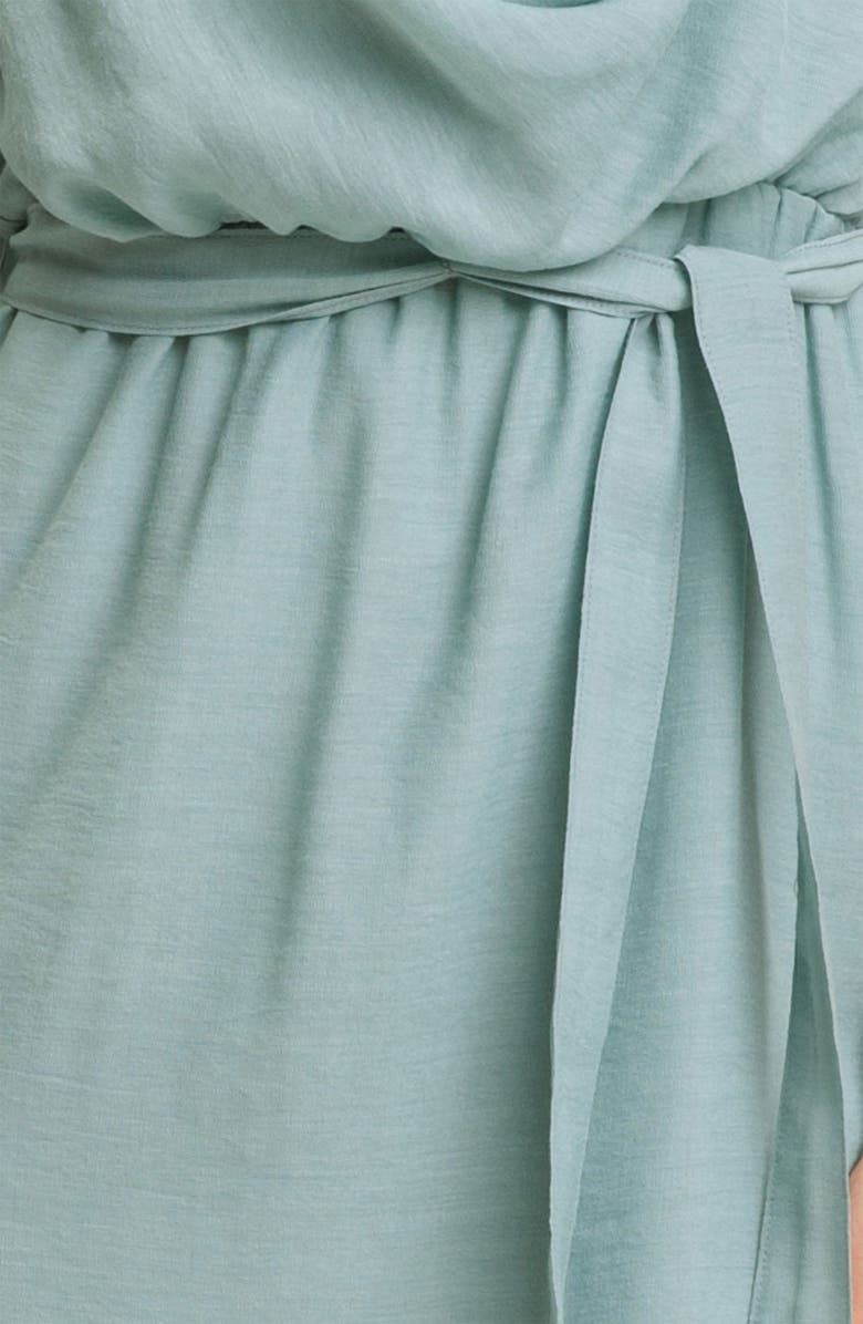 Maggy London Cowl Neck Gauze Shirt Dress, Alternate, color,