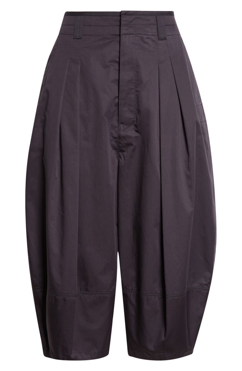 Lemaire High Waist Volume Cotton Sateen Crop Pants, Main, color, Ink Blue