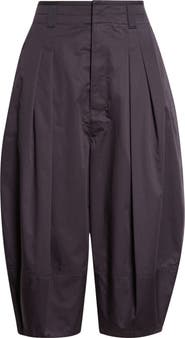Lemaire High Waist Volume Cotton Sateen Crop Pants