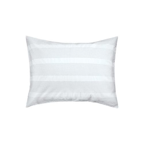 Carol & Frank 20" X 26" Mason Standard Wide Stripe Geometric Decorative Bedding Pillow Sham In White
