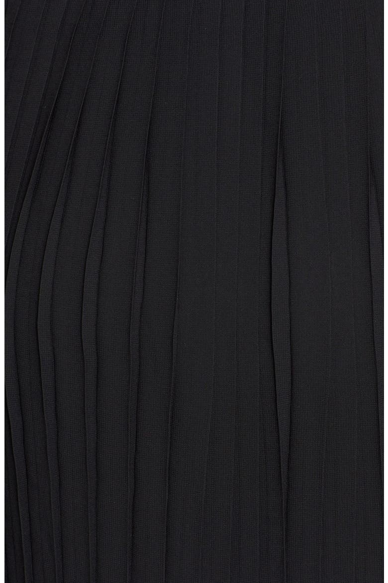 Accordion Pleat Maxi Skirt, Alternate, color, BLACK