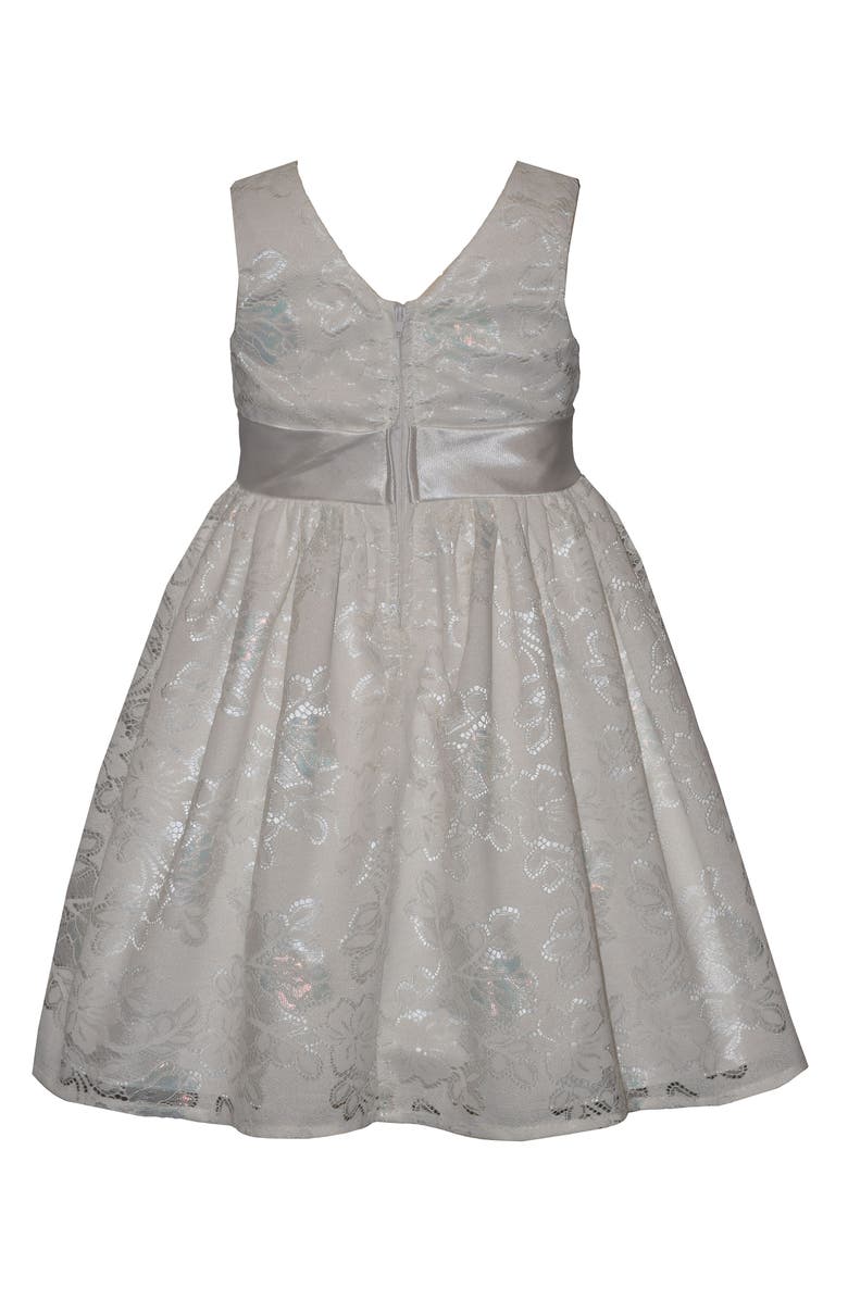 Iris & Ivy Kids' Dirndle Burnout Lace Party Dress, Alternate, color, White