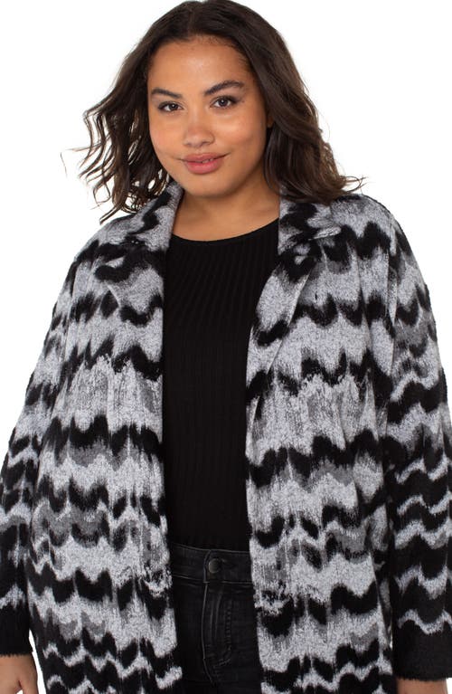 Liverpool Los Angeles Jacquard Open Front Sweater-coat In Multi