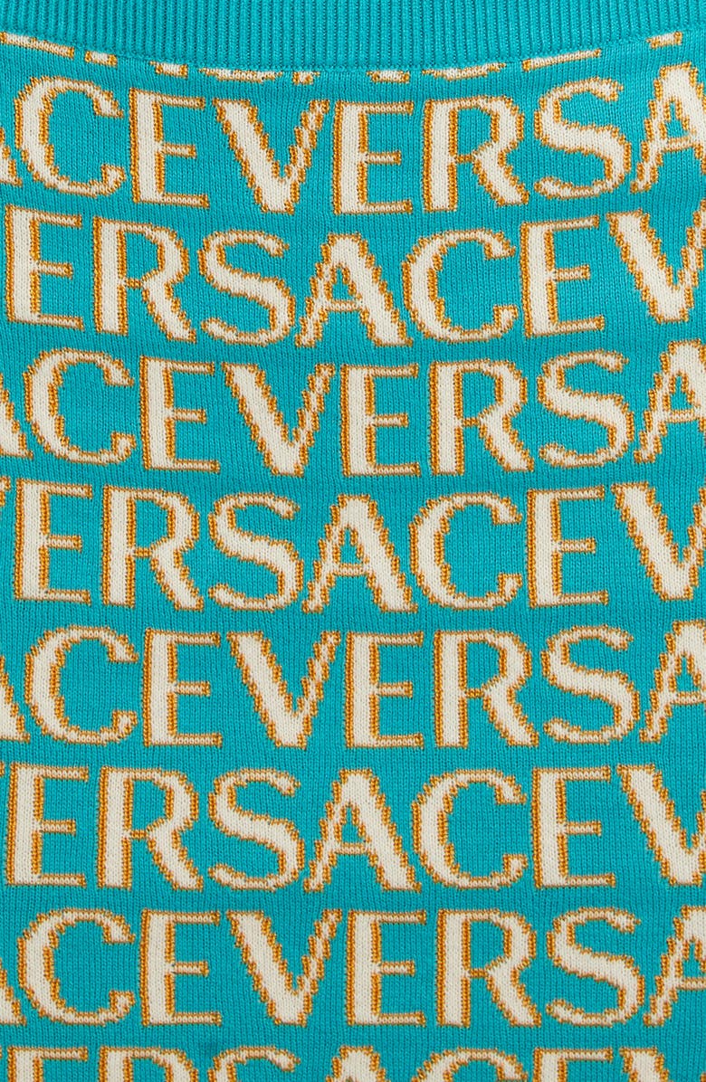Versace Medusa Medallion Logo Jacquard Crop Sweater Tank, Alternate, color, 