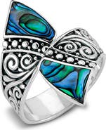 SAMUEL B. Abalone Bypass Ring