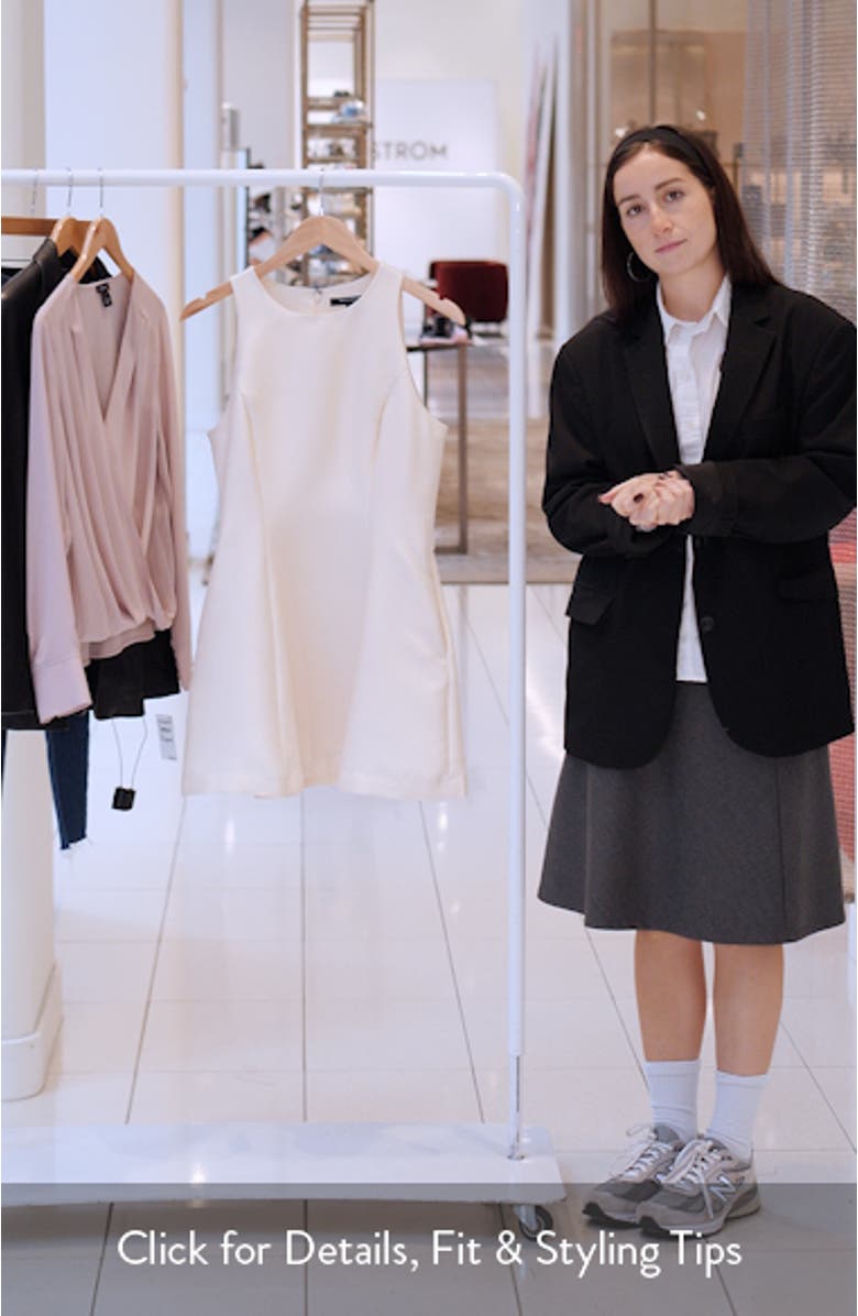 Sleeveless Taffeta Fit & Flare Minidress, sales video thumbnail