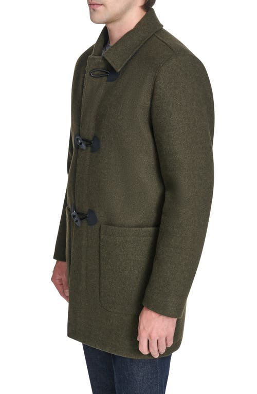 Cole Haan Water Repellent Duffle Coat In Green