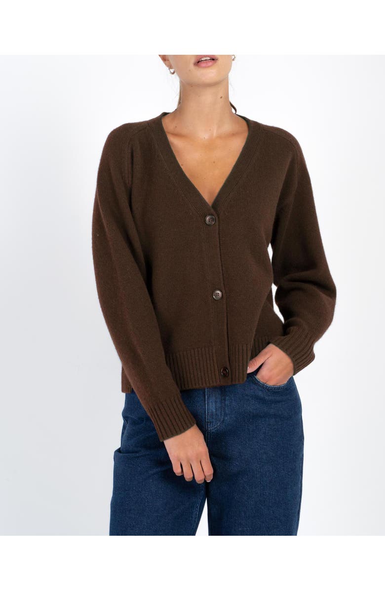 Kettlewell Merino Boxy Cardigan, Alternate, color, Chocolate