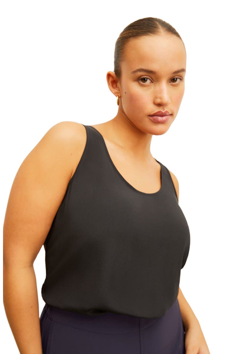Vicky Tank - Washable Silk, Alternate, color, Black
