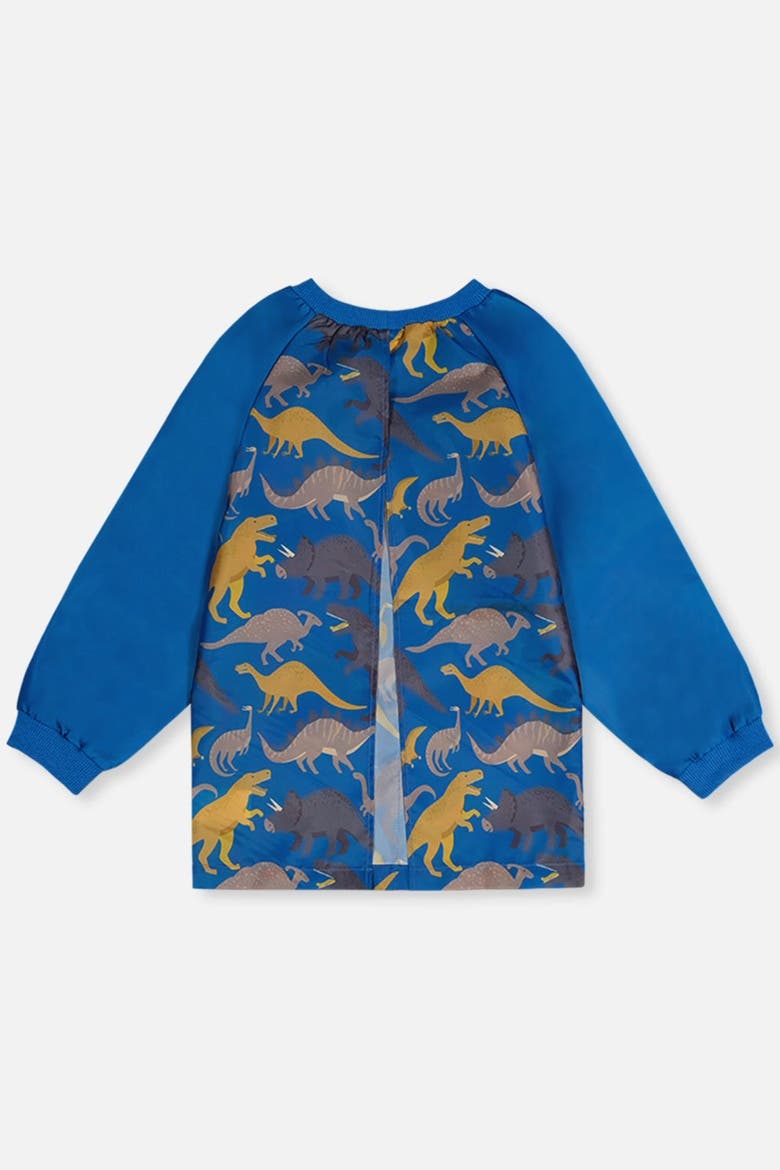 Controller Lightweight Practical School Apron, Alternate, color, Blue Dinosaur Print