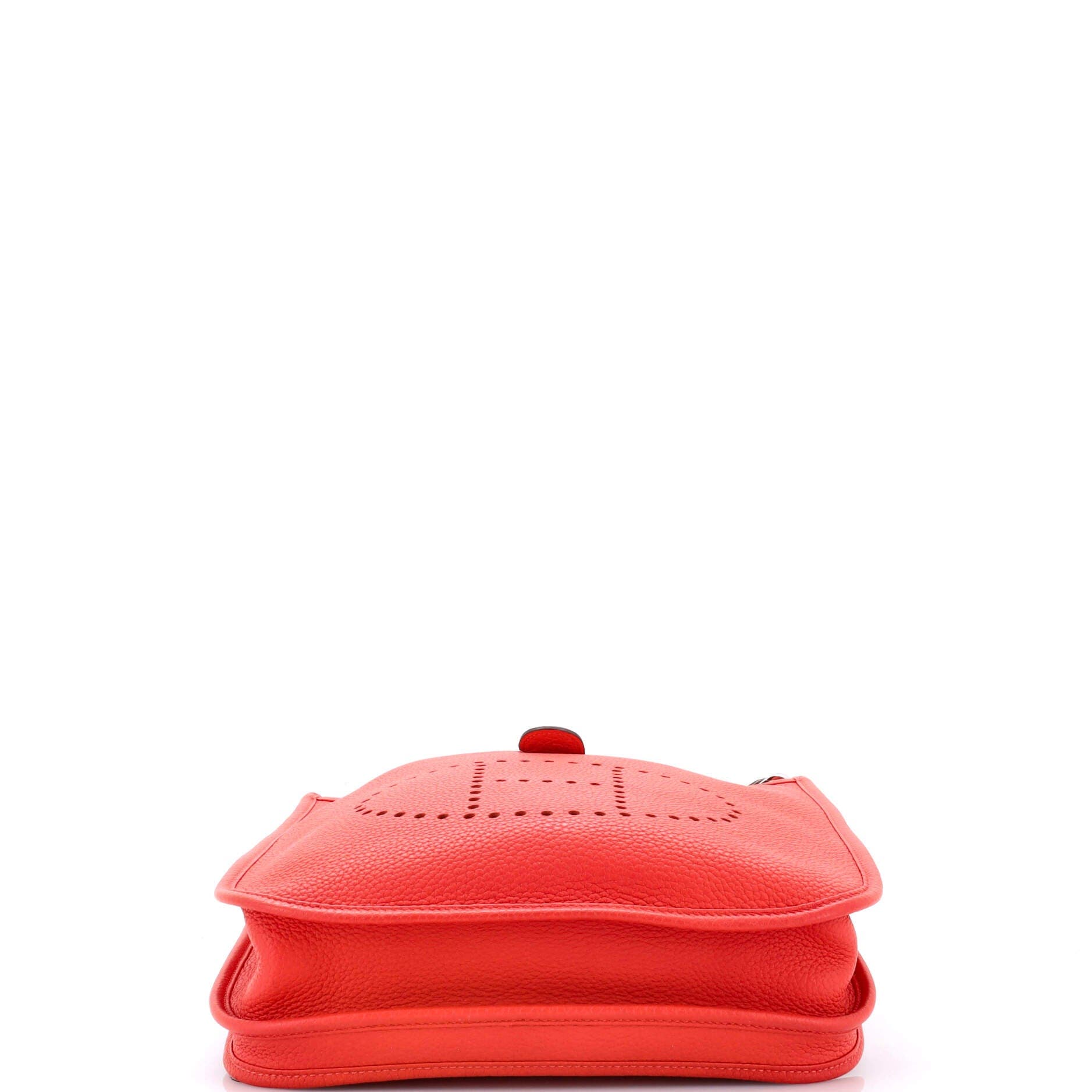 Pre-Owned Hermes Evelyne Bag Gen III Clemence PM, Alternate, color, Rouge Pivoine