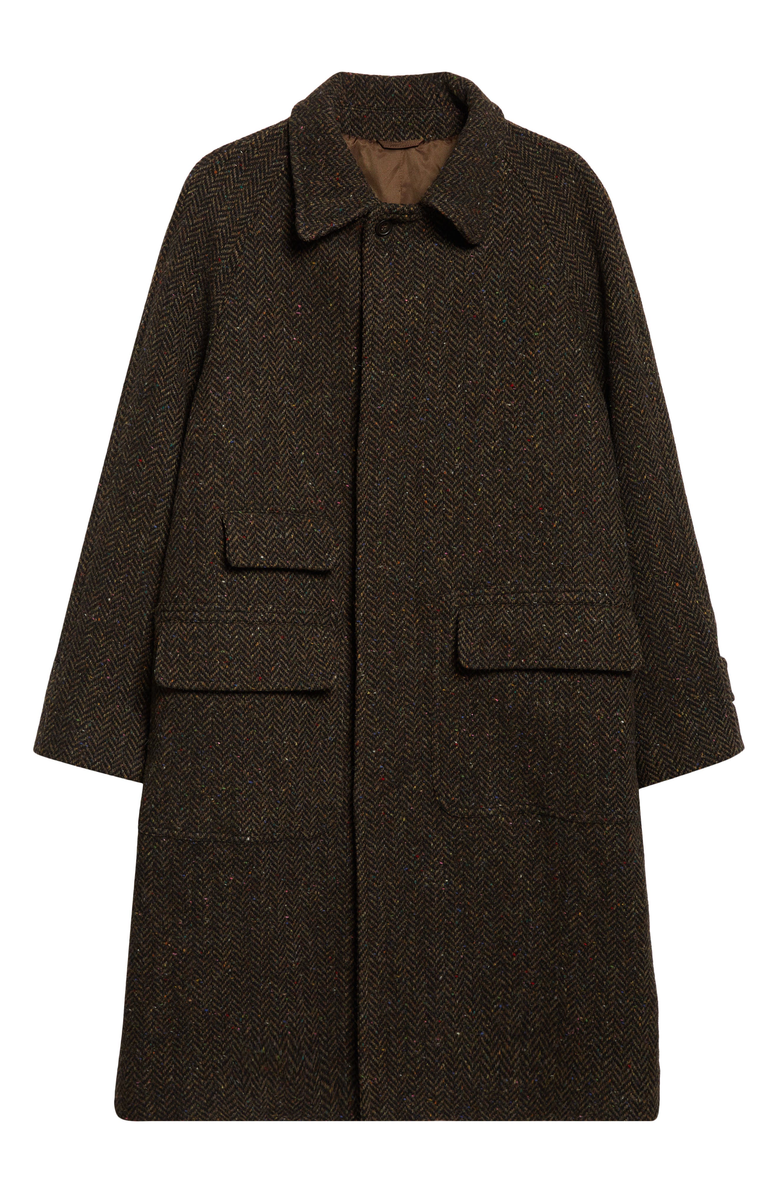 Wool Herringbone Tweed Overcoat (Men) | Nordstrom