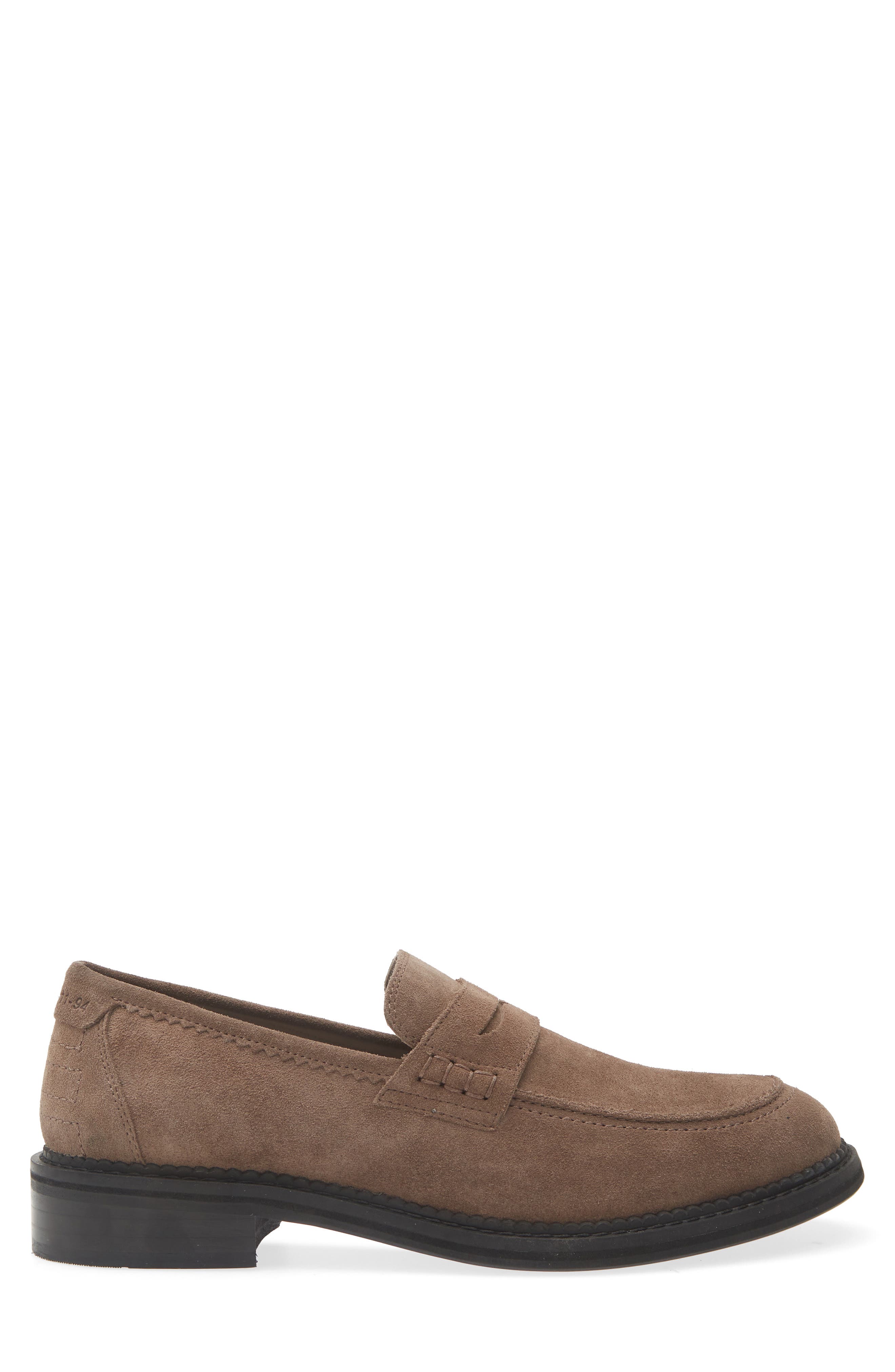 Paolo Suede Loafer, Alternate, color, KAROO BROWN