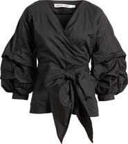 NIKKI LUND Anna Tie Waist Wrap Top