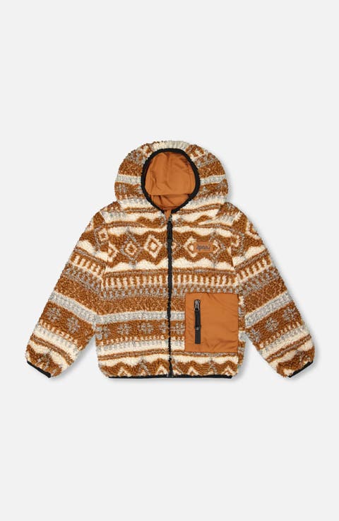 Kids Gender Inclusive Reversible Mid-Season Jacket Geo Print (Toddler & Little Kid)
