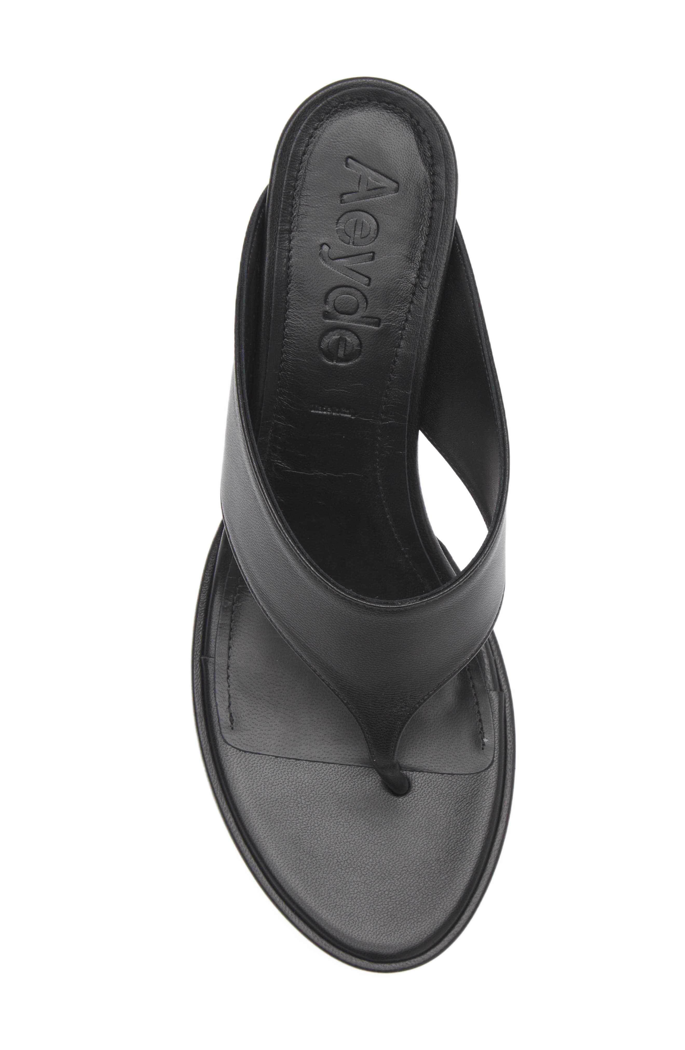 aeyde Olenna Flip Flop, Alternate, color, Black