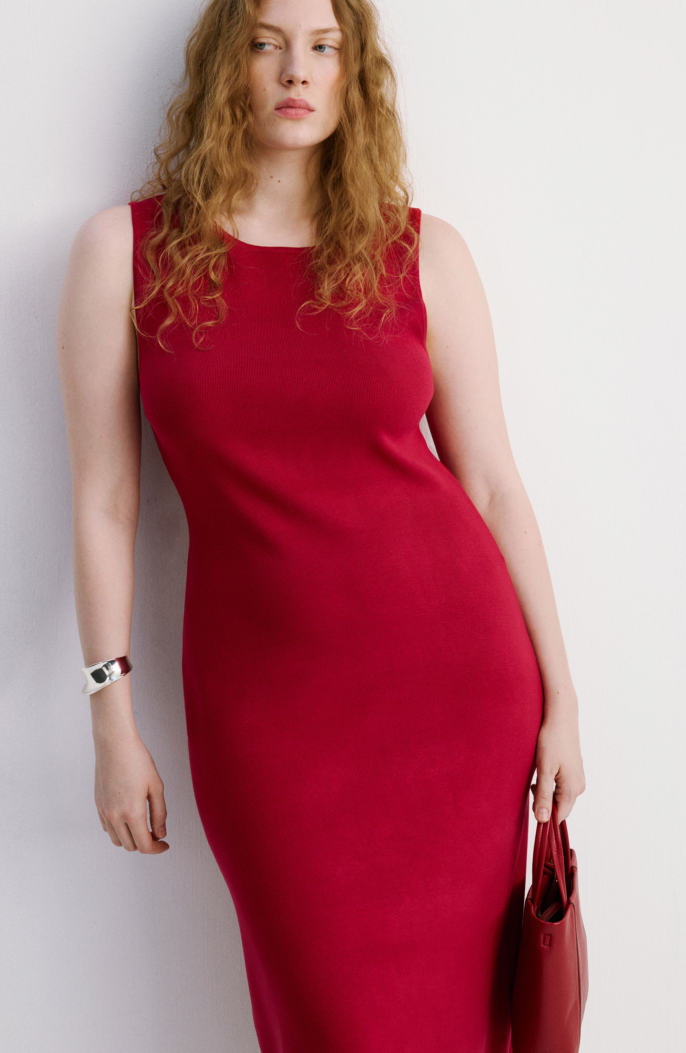 Sleeveless Knit Midi Dress - image 4