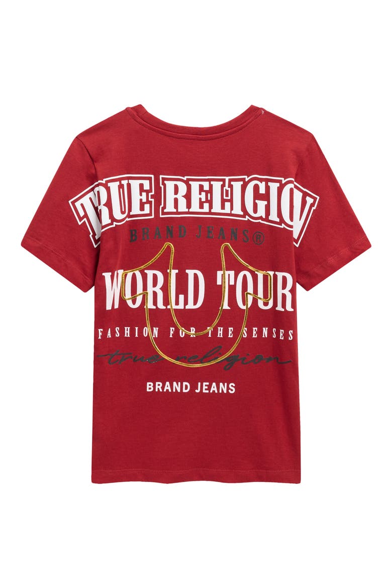 Kids' Foil Logo Graphic T-Shirt, Alternate, color, RED