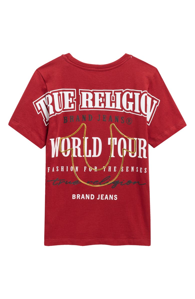 True Religion Kids' Foil Logo Graphic T-Shirt, Alternate, color, Red