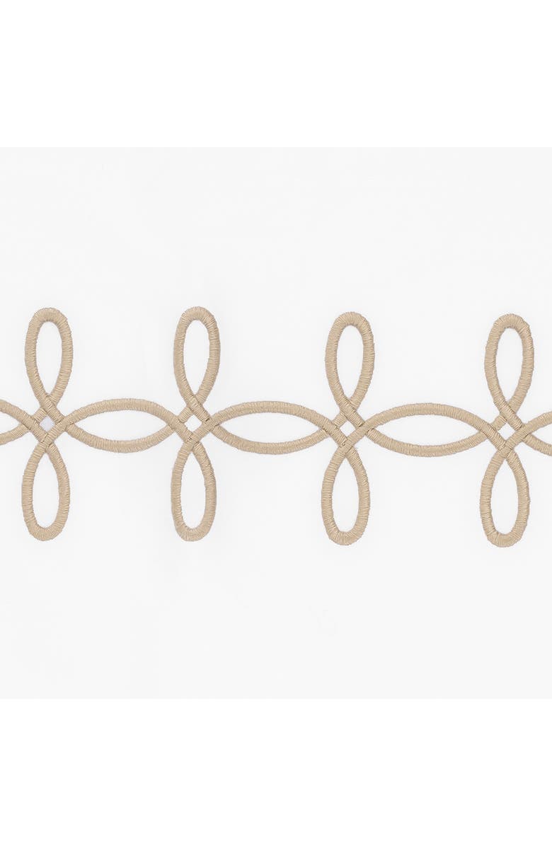 Matouk Gordian Knot 500 Thread Count Cotton Percale Flat Sheet, Alternate, color, Truffle