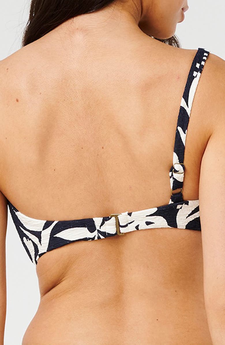 Rip Curl Topanga Geo Crop One-Shoulder Bikini Top, Alternate, color, Black