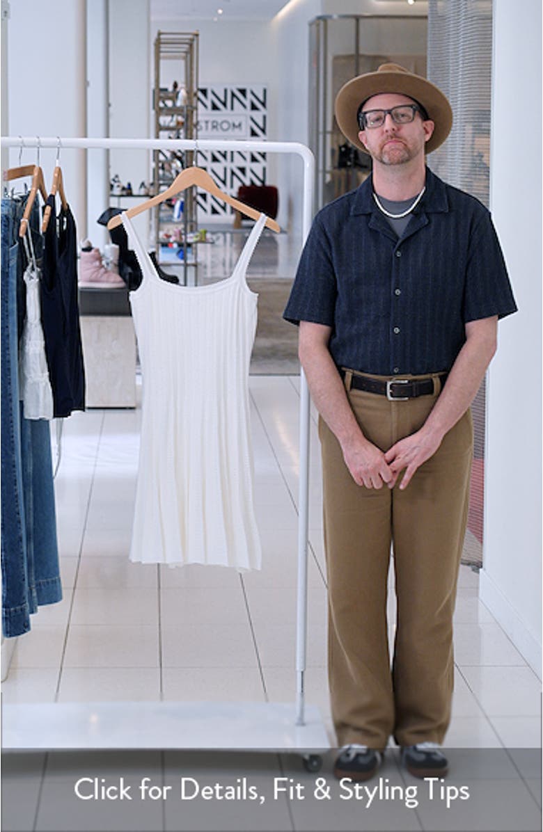 Ellen Mixed Stitch Pleated Minidress, sales video thumbnail