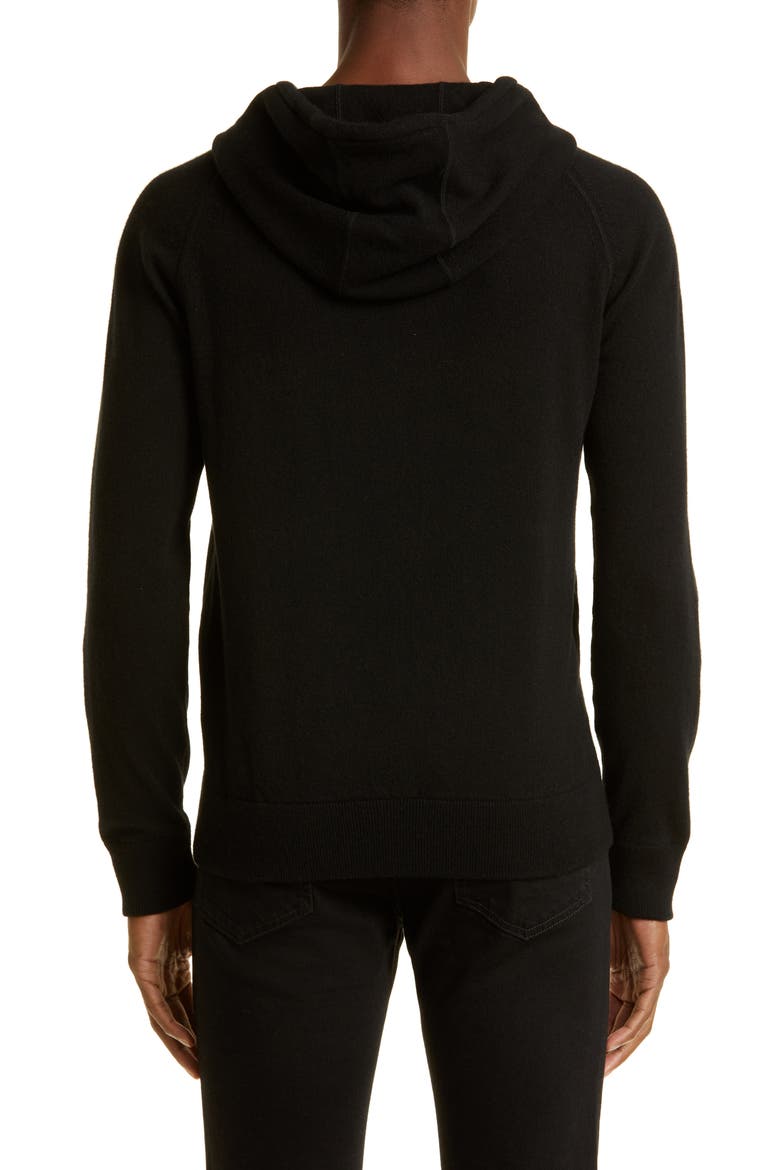 Oasi Cashmere Hoodie, Alternate, color, BLACK
