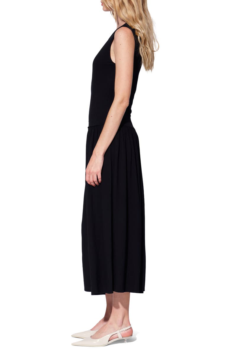 Walter Baker Fatima One-Shoulder Midi Dress, Alternate, color, Black