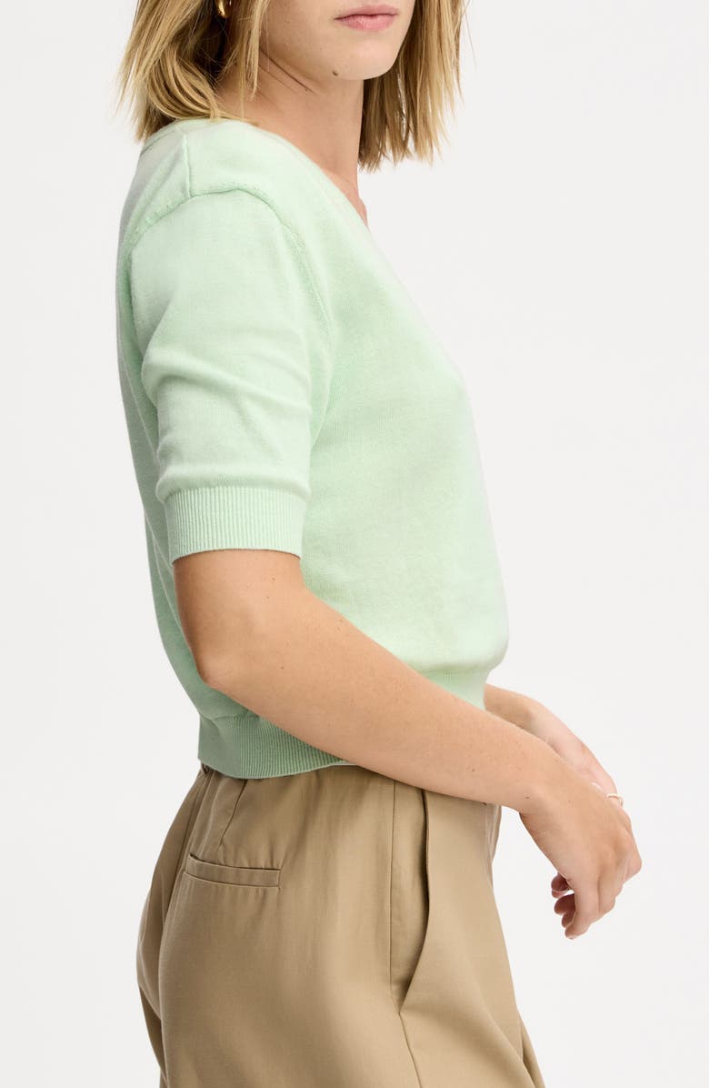 Sam Edelman V-Neck Crop Sweater, Alternate, color, Willow