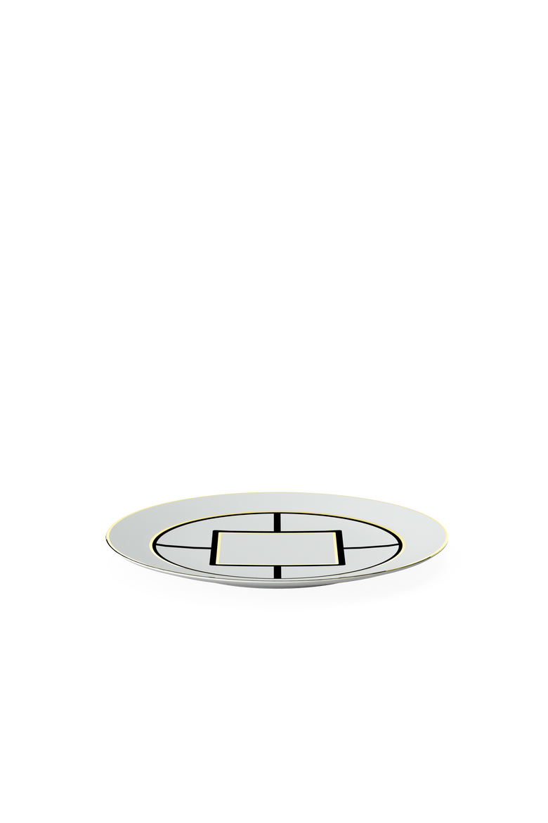 MetroChic Salad Plate  White Rim, Alternate, color, white