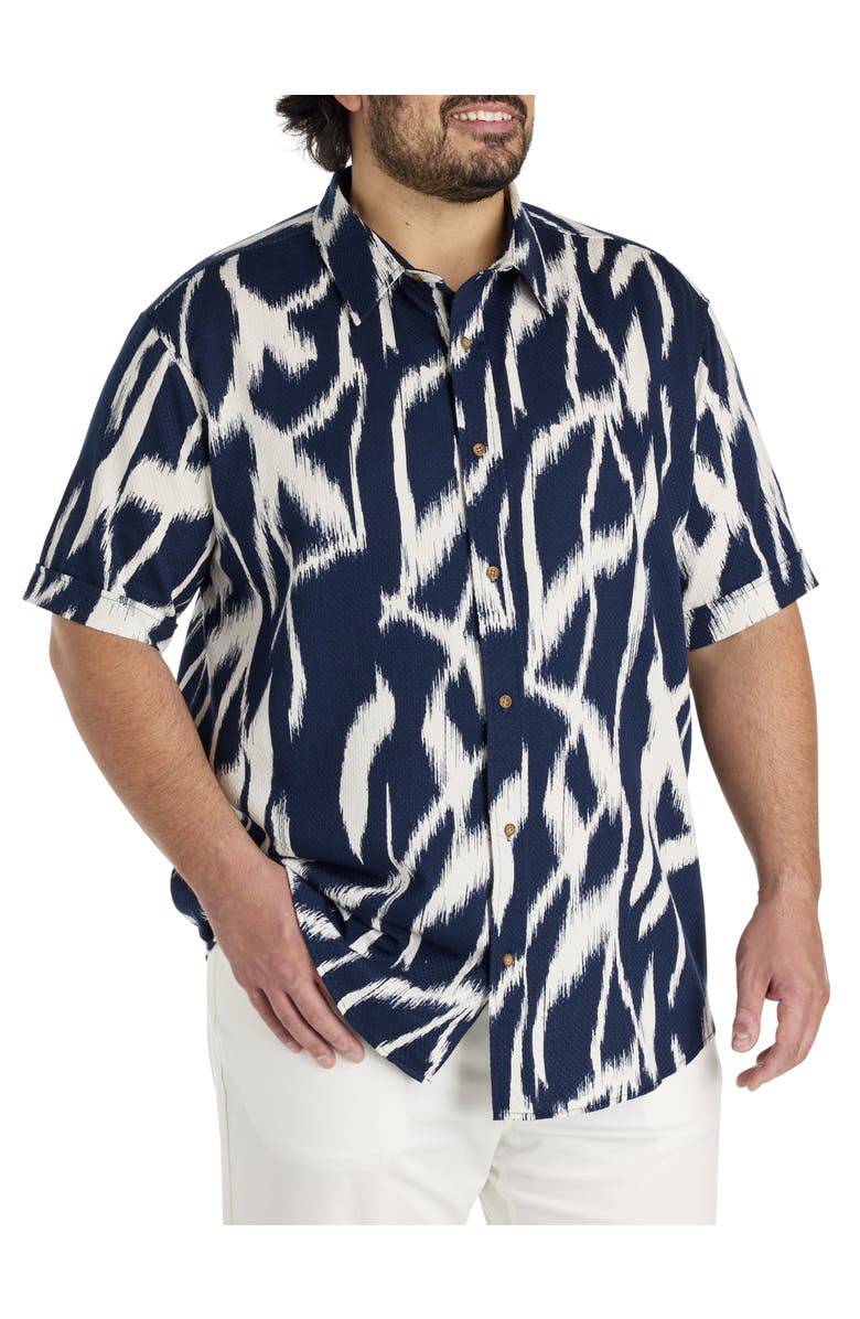 Synrgy by DXL Big & Tall Textured Abstract Sport Shirt, Main, color, 